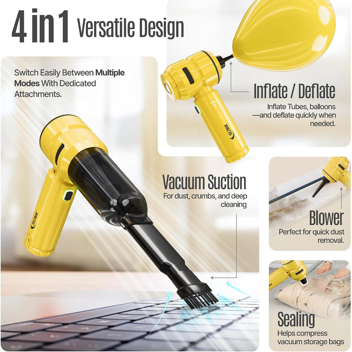 PowerClean Pro: Cordless Multi-Surface Vacuum & Blower